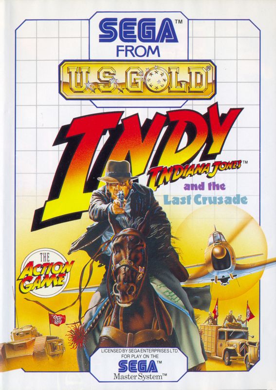 Indiana Jones and the Last Crusade box art for Sega Master System